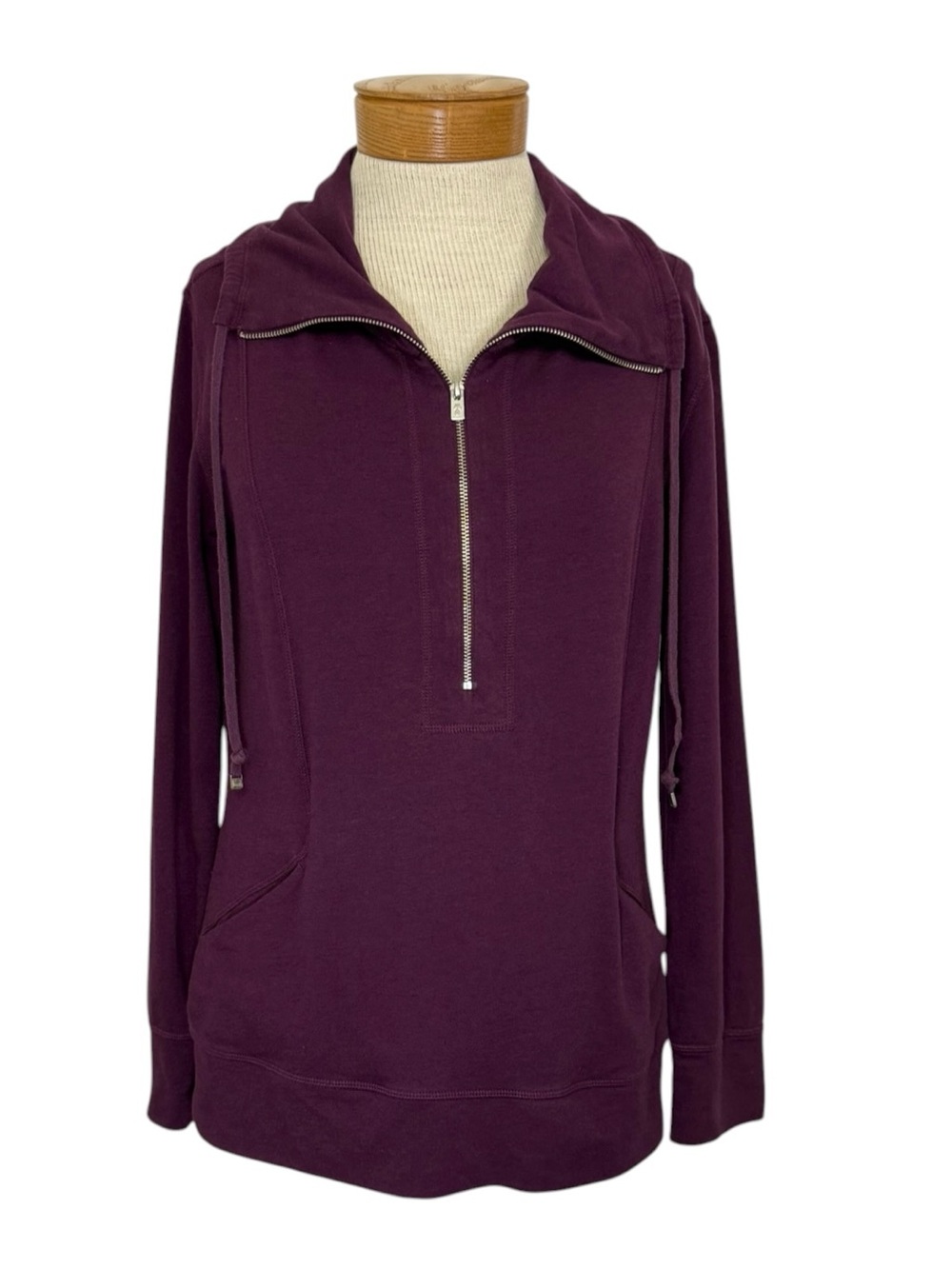 Tommy Bahama XS Plum Purple Half Zip Pullover Pockets Lightweight Cabin Core